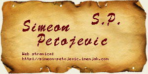 Simeon Petojević vizit kartica